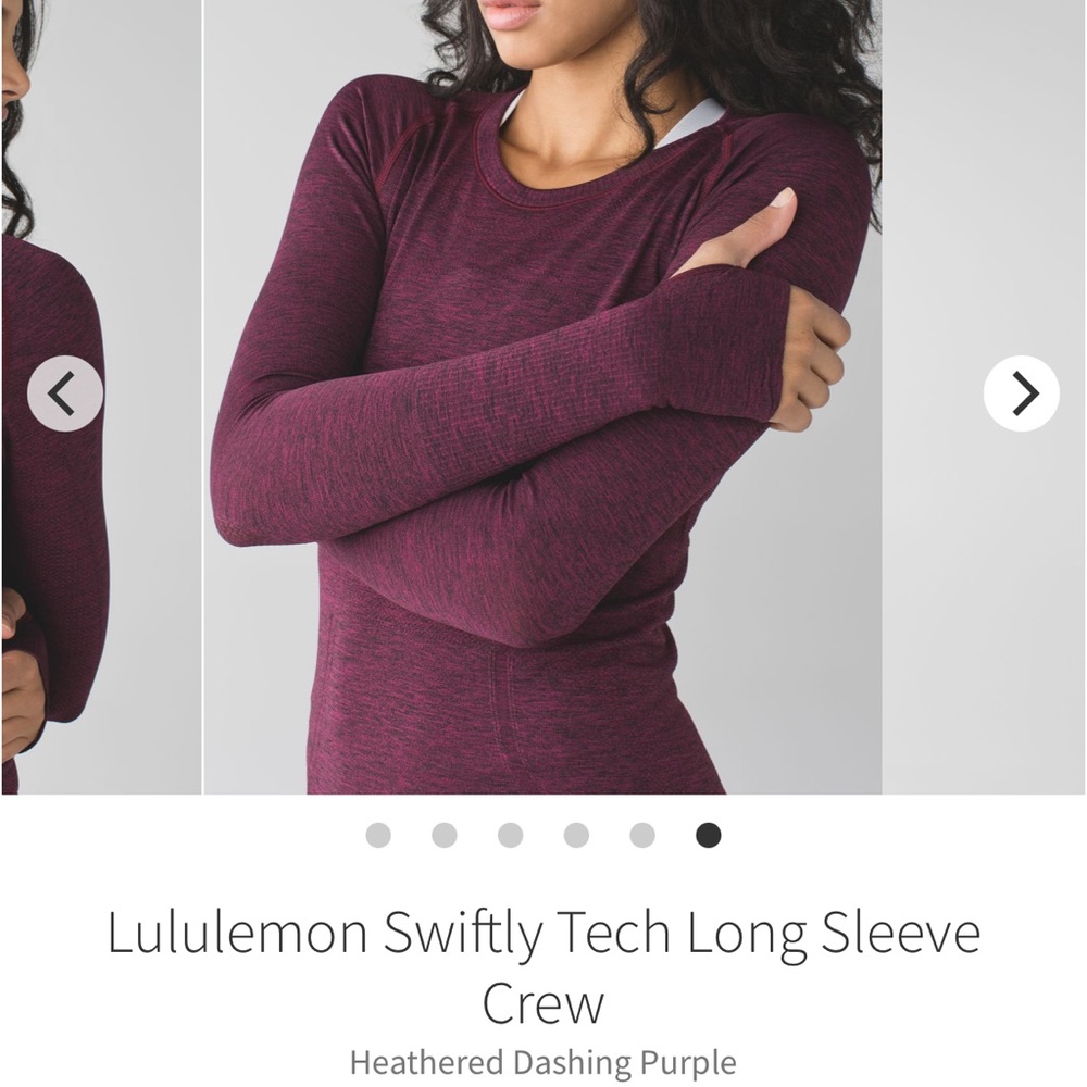 Lululemon Swiftly Tech LS Crew Sz 6 HEDA